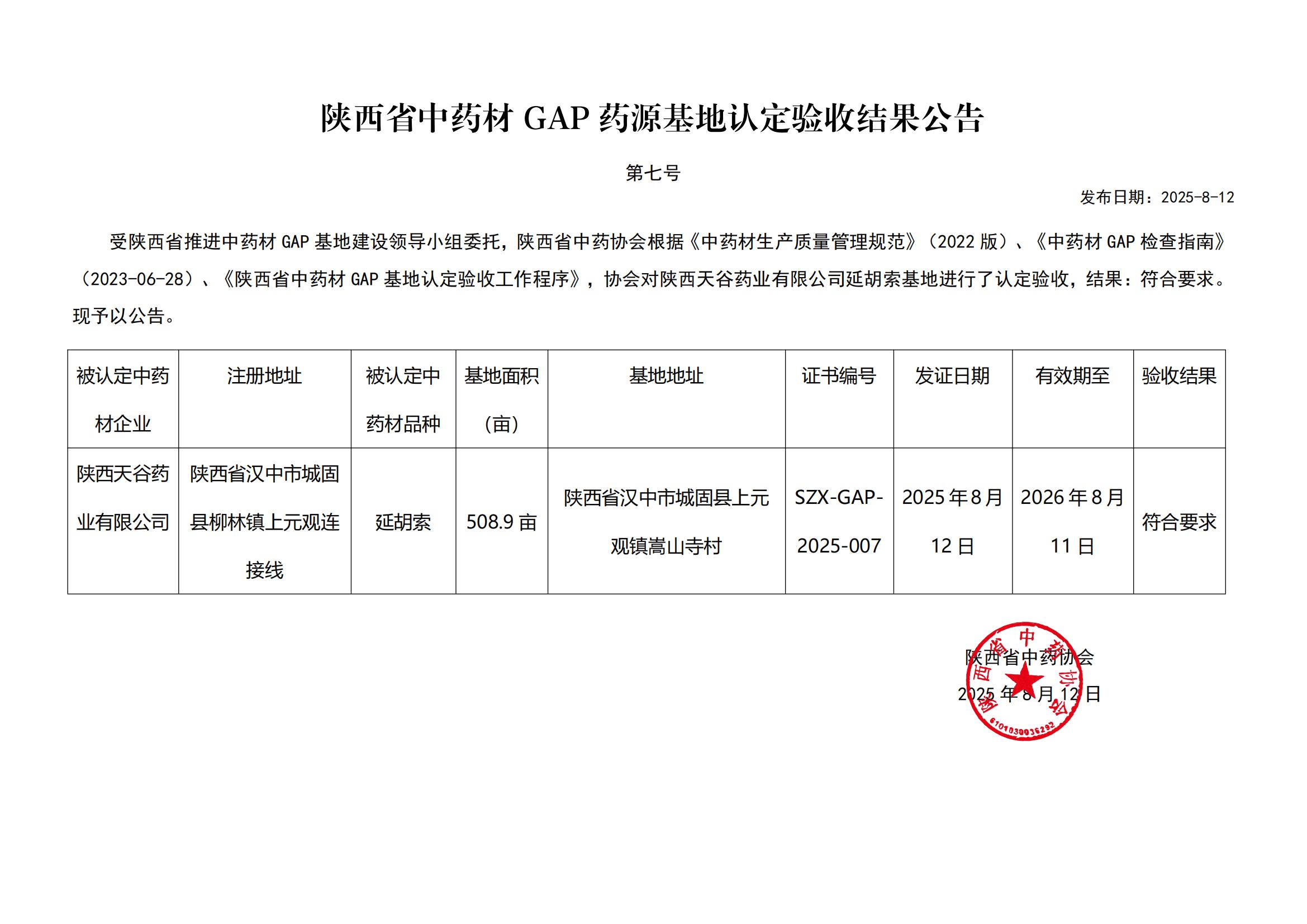 SZX-GAP-2025-007 陕西省中药材GAP药源基地认定验收结果公告(1)(2)_00.jpg